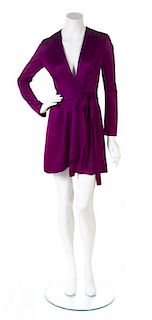 A Betsy Johnson for Paraphernalia Violet Wrap Dress, Size 7.