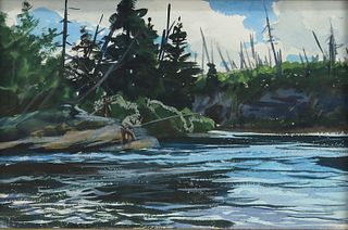 Ogden M. Pleissner (1905-1983), Early Spring Fishing