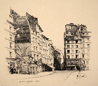 Samuel Chamberlain (1895-1975), Rue de la Bucherie, Paris, 1924