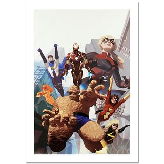 Stan Lee Signed, Marvel Comics Limited Edition Canvas 8/10 "I Am An Avenger #4" with Certificate of Authenticity.