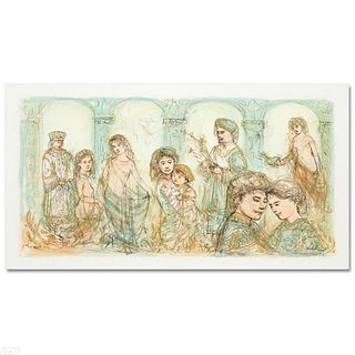 Solomon's Court Limited Edition Lithograph by Edna Hibel (1917-2014), Numbered and Hand Signed with Certificate of Authenticity.