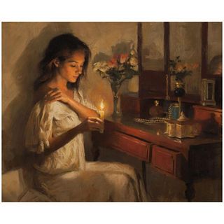 Vicente Romero, "Glow" Hand Signed Limited Edition Giclee on Canvas with Certificate of Authenticity.