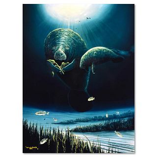 Wyland, "Save the Manatees" Limited Edition Cibachrome, Numbered and Hand Signed with Certificate of Authenticity.