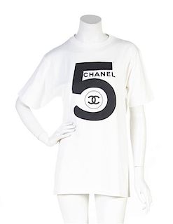 A Chanel N. 5 Cotton Print Shirt.