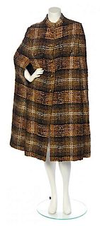 A Chanel Couture Bronze Tweed Cape,
