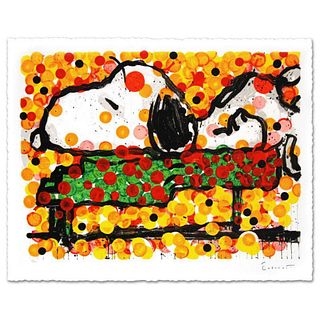 Play that Funky Music Limited Edition Hand Pulled Original Lithograph by Renowned Charles Schulz Protege, Tom Everhart. Numbered and Hand Signed by th