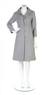 A Courreges Grey Wool Coat,