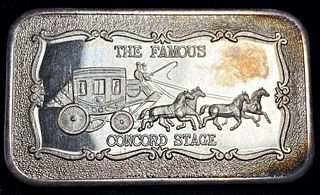 "The Famous Concord Stage" Mother-Lode Mint 1 ozt .999 Silver Bar