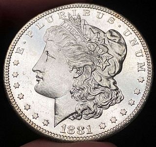 1881-S Morgan Silver Dollar MS65