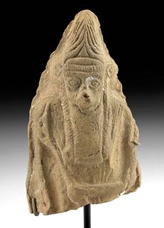 Mesopotamian Pottery Plaque Male Deity