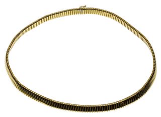 18k Yellow Gold Stretch Choker Necklace