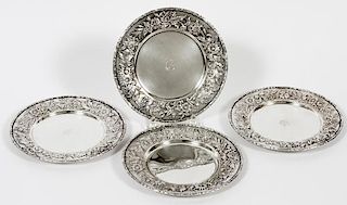 S. KIRK & SONS CO. STERLING SILVER BREAD PLATES