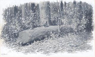 Arthur Burdett Frost (1851-1928), Grouse on a Log