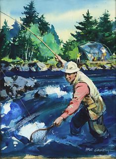 Hardie Gramatky (1907-1979), Fly Fishing Scene