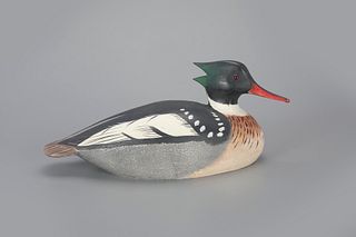 Merganser Drake Decoy by The Ward Brothers