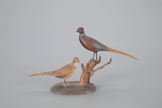 Miniature Pheasant Pair by Wendell Gilley (1904-1983)
