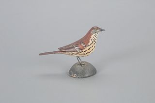 Miniature Brown Thrasher by A. Elmer Crowell (1862-1952)