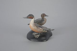 Miniature Pintail Pair by A. Elmer Crowell (1862-1952)