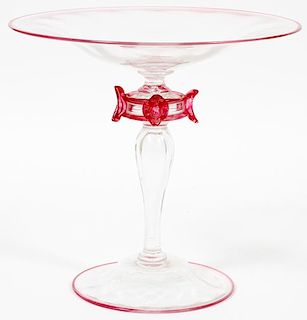 HAND-BLOWN CRYSTAL COMPOTE