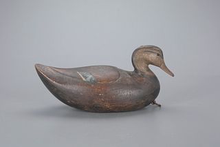 Caines-Style Black Duck Decoy by Mark S. McNair (b. 1950)