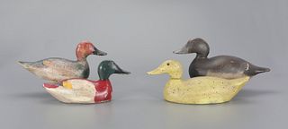 Toy Ducks, Yellow Duck, and Bluebill by Evans Duck Decoy Co. (1921-1932)