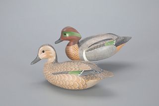 Green-Winged Teal Pair by Harry Vinuckson Shourds II (1930-2017)