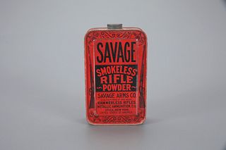 One Savage Arms Co. Smokeless Rifle Powder Tin