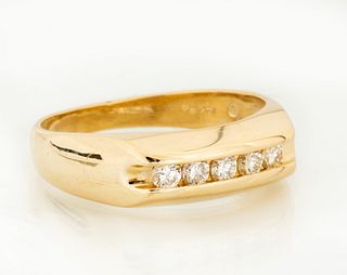Men's Diamond and 14K Gold Ring