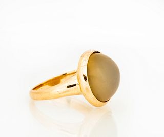 Vintage Agate and 14K Gold Ring