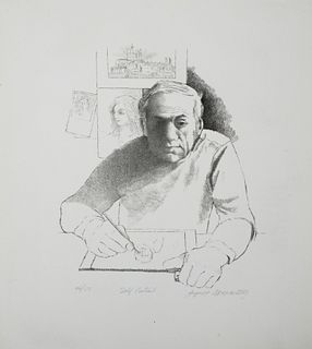 August Mosca (1909-2003), Self Portrait, 1977