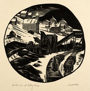Herbert Ogden Waters (1903-1996), Christmas Eve at Century Mine, c.1940