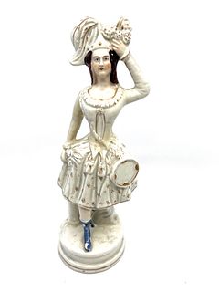 Victorian Staffordshire pottery Lady