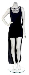 A Karl Lagerfeld Black Gown, Size 38.