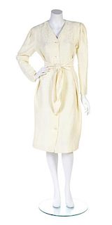 A Lanvin Ivory Jacquard Dress,
