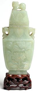 Chinese Archaic-Style Soapstone Carved Vase