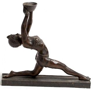 French Vantones Sculpture of a Belly Dancer
