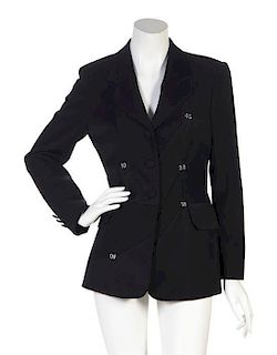 A Moschino Black Wool Jacket, Size 8.