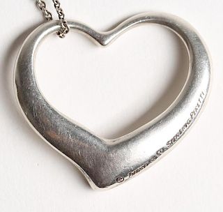 Elsa Peretti for Tiffany Sterling Heart Necklace