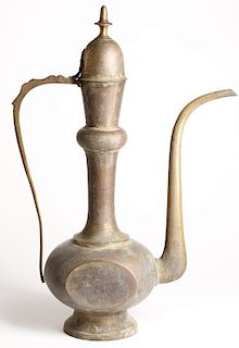 Vintage Incised Brass Middle Eastern Ewer