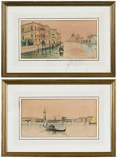 Pair of Venice Watercolors by Guidalto