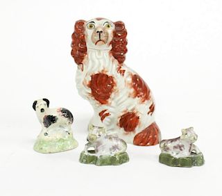 Group of Antique Staffordshire Animal Figurines