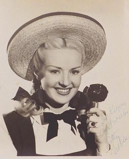 Singed Portrait of Betty Grable