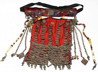 North African Embroidered Coin Headdress
