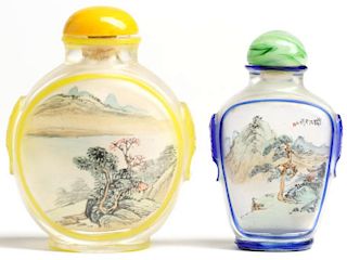 Two Chinese Inside-Reverse-Painted Snuff Bottles