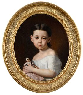 French School Portrait of a Young Girl