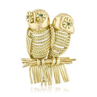 Vintage Tiffany & Co. Owl Gold Brooch