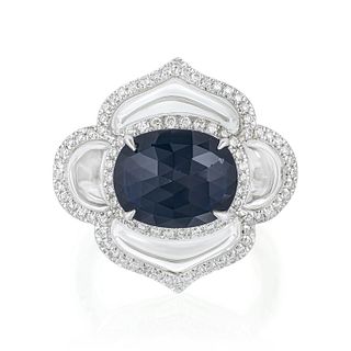 Sapphire Crystal and Diamond Ring