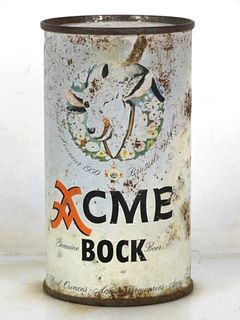 1951 Acme Bock Beer 12oz Flat Top Can San Francisco 