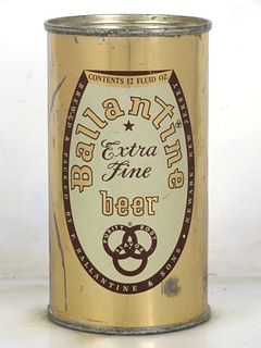 1958 Ballantine Extra Fine Beer Cup 12oz 33-39.2 Flat Top Newark New Jersey