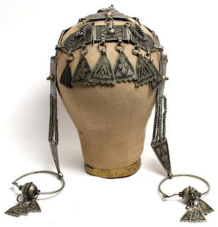North African Tribal Chain Metal Headdress
